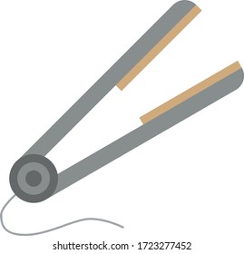 hair iron  vector illustration flat design