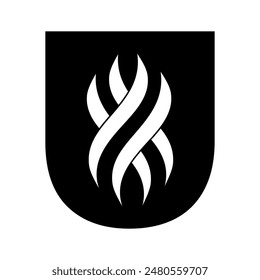 Hair Logo combine with letter U vector template