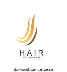 Hair logo design template. Icon hair vector illlustration. 