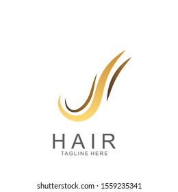 Hair logo design template. Icon hair vector illlustration. 