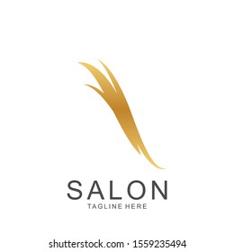 Hair logo design template. Icon hair vector illlustration. 