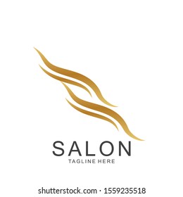 Hair logo design template. Icon hair vector illlustration. 
