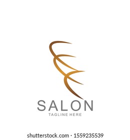 Hair logo design template. Icon hair vector illlustration. 