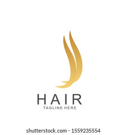 Hair logo design template. Icon hair vector illlustration. 