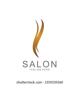 Hair logo design template. Icon hair vector illlustration. 