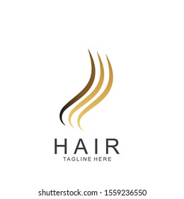 Hair logo design template. Icon hair vector illlustration. 