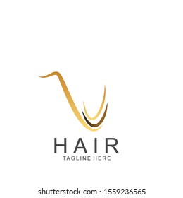 Hair logo design template. Icon hair vector illlustration. 