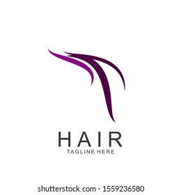 Hair logo design template. Icon hair vector illlustration. 
