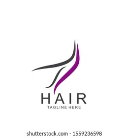 Hair logo design template. Icon hair vector illlustration. 