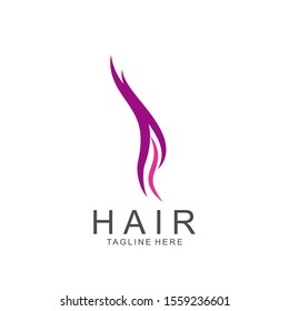 Hair logo design template. Icon hair vector illlustration. 