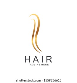 Hair logo design template. Icon hair vector illlustration. 