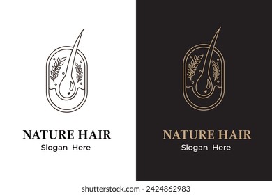 hair logo, icon, illustration template design