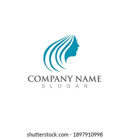 Hair logo  icon vector illustration design