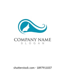 Hair logo  icon vector illustration design