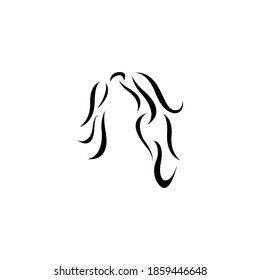 hair logo stock illustration design