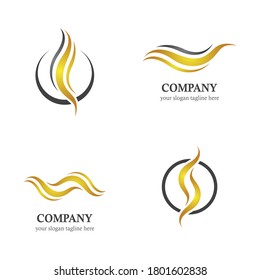 Hair logo and symbol vector icon design