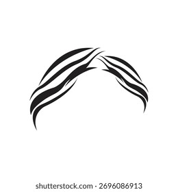 Modelo de logotipo de cabelo vetor ícone de ilustração design
