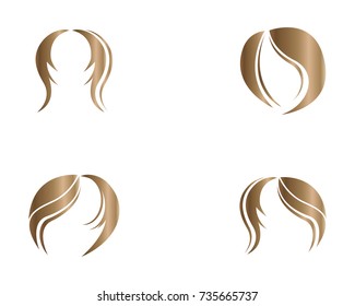 Hair logo template vector icon illustration design