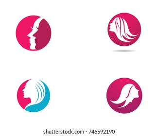 Hair logo template vector icon illustration design