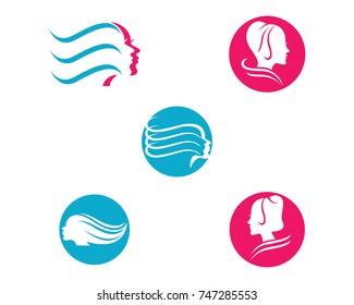 Hair logo template vector icon illustration design