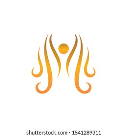 hair logo vector illustration design