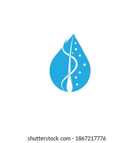 Hair logo vector illustration design