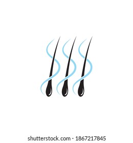 Diseño de la ilustración del vector del logotipo del pelo