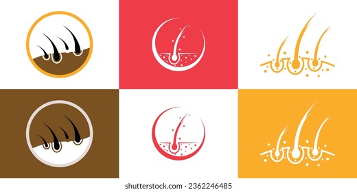 Hair logo vector hair treatment logo icon vector illustration design 
