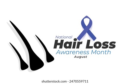 Hair Loss awareness month. background, banner, card, poster, template. Vector illustration.