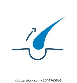 Hair loss icon vector design in trendy style