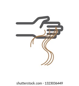 Hair Loss line icon. Vector sign for web graphics