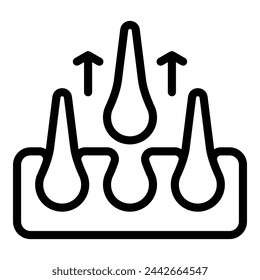 Hair loss problem icon outline vector. Trichology consultation. Clinical best treatment