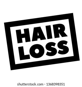 HAIR LOSS stamp on white