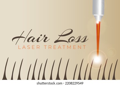 Hair Loss Treatment Illustration with Laser