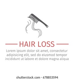 Hair Loss. Vector illustration