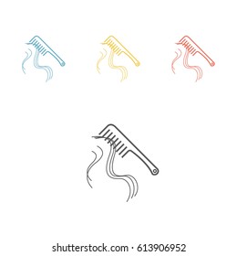 Hair Loss. Vector sign for web graphics.