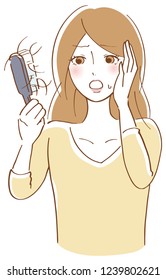 Hair loss Women illustration