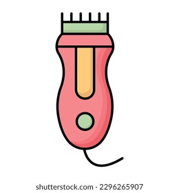 Máquina de pelo Rellenar dentro del icono del vector que puede fácilmente modificar o editar