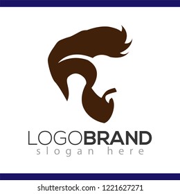 Hair man logo vector element. barber shop logo template