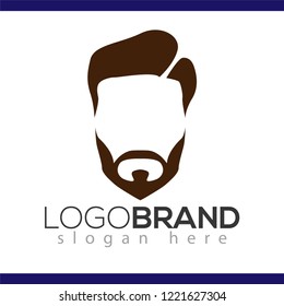 Hair man logo vector element. barber shop logo template