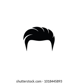 Hair man silhouette. Barber shop logo Vector. Illustration.