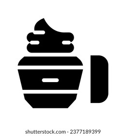 hair mask glyph icon illustration vector graphic. Simple element illustration vector graphic, suitable for app, websites, and presentations isolated on white background