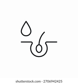 hair moisturizing icon sign vector