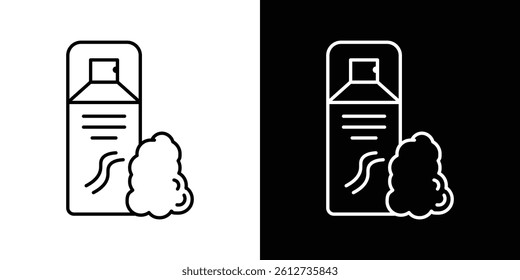 Hair mousse icon set. Black illustration isolated for graphic and web design
