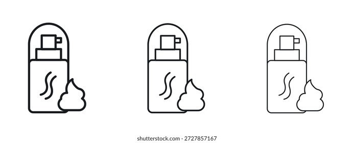 Plantilla de diseño de logotipo de Vector de mousse de cabello. Gráficos de trazo editables.