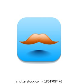 Hair Mustache Logo Vector Symbol Design Style