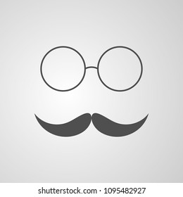 Hair mustaches with glasses