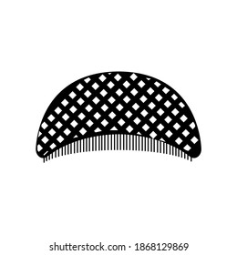 Hair Net Black Icon, Vector Illustration, Isolate On White Background Label. EPS10