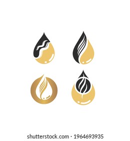 hair nutrition oil drop icon vector illustration design template