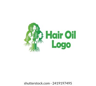 Hair oil vector logo design elements